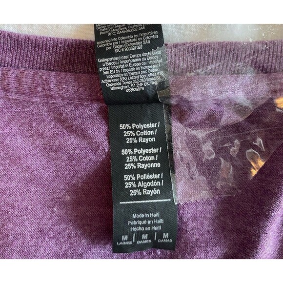 Anvil T-Shirt Women’s Size Medium Color Purple Hootie & The Blowfish Graphic Tee - Picture 5 of 8